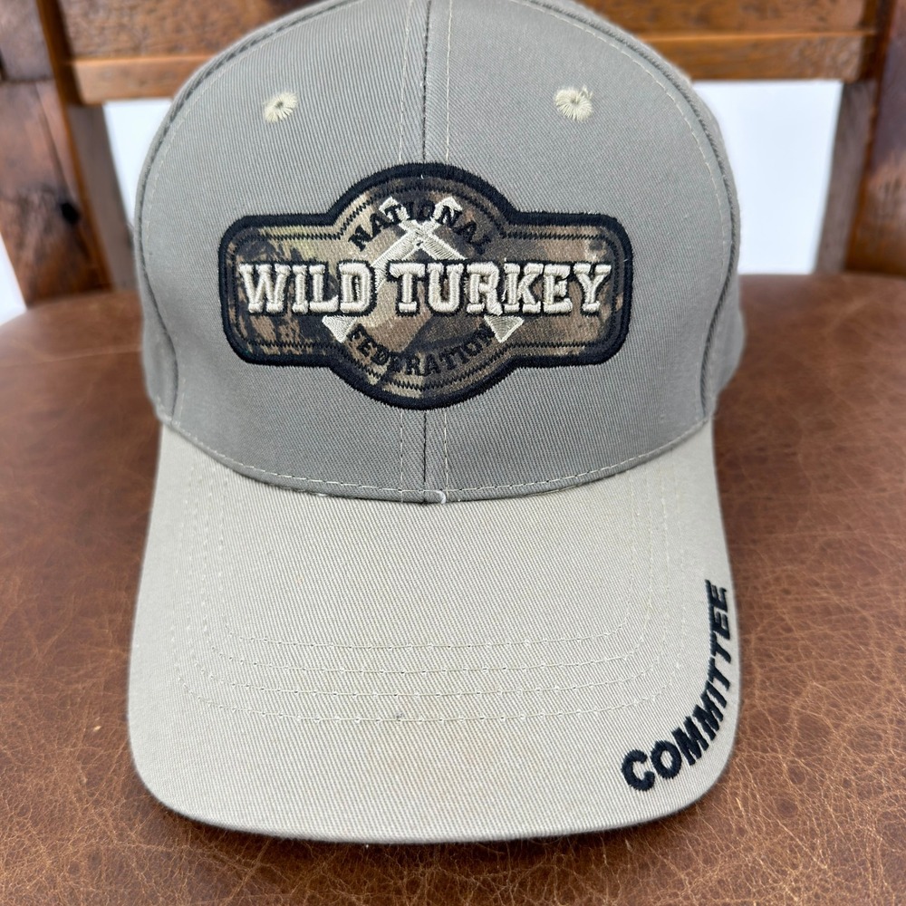 NWTF Wild Turkey Federation Hat Unisex OSFM Khaki Green Good‎ Committee Hunting